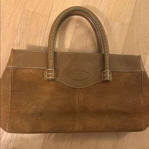 Tod's Brown Leather Satchel with Structured Design